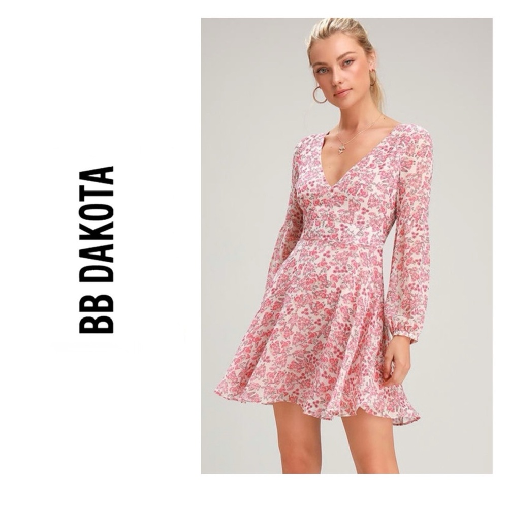 BB Dakota by Steve Madden Pink Floral Mini Dress